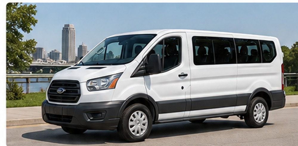 Representative Ford Transit 15-passenger rental van